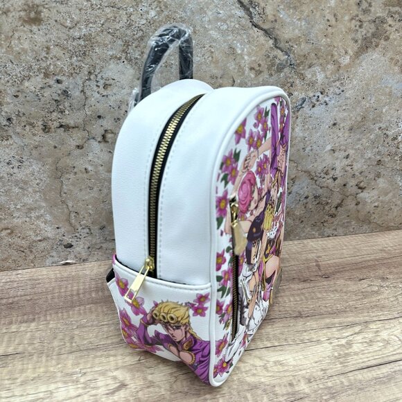 Bioworld Mini Backpack JOJO's Bizarre Adventure Golden Wind Floral Multicolor - Picture 3 of 10